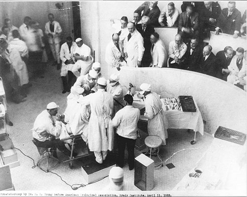 Dr. Young in Surgery, 1922